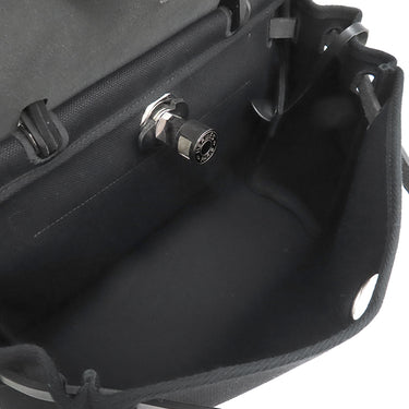 エルメス HERMES エールバッグジップ PM 31 ルトゥルネ ブラック キャンバス レザー トワルミリタリー ヴァッシュハンター ショルダーバッグ シルバー金具 黒
