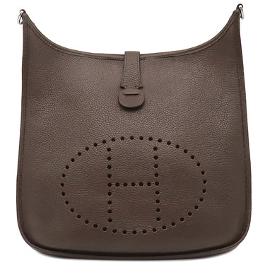 エルメス HERMES エヴリン2 PM ショコラ トゴ ショルダーバッグ シルバー金具 茶