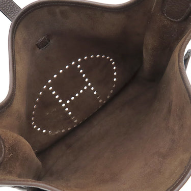 エルメス HERMES エヴリン2 PM ショコラ トゴ ショルダーバッグ シルバー金具 茶