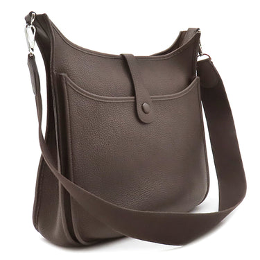 エルメス HERMES エヴリン2 PM ショコラ トゴ ショルダーバッグ シルバー金具 茶