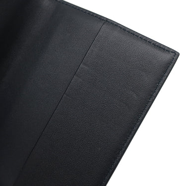 クリスチャン・ディオール Christian Dior トロッター ネイビー系 レザー キャンバス パスポートケース カード入れ 紺 ジャカード