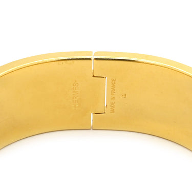 エルメス HERMES クリッククラックH PM カドリージュ オ フィル ブラック メタル エナメル ブレスレット ゴールド金具 黒 Hブレス Quadrige