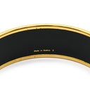 エルメス HERMES エマイユ GM ネイビー×マルチカラー 七宝焼き バングル ゴールド金具 紺