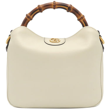 グッチ GUCCI ダイアナ スモール 746251 ホワイト レザー 2WAYバッグ ゴールド金具 バンブー 白 ハンドバッグ ショルダー