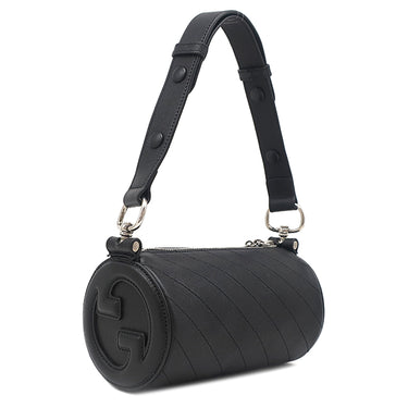 グッチ GUCCI ブロンディ ワンショルダー 760170 ブラック レザー ショルダーバッグ シルバー金具 黒 肩掛け インターロッキングG