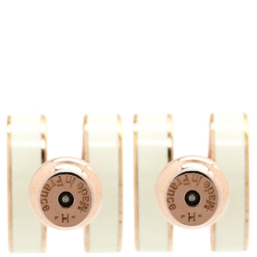 エルメス HERMES ポップアッシュ Hピアス ホワイト×ピンクゴールド GP ラッカー仕上げ ピアス ポップH H型 POP ラッカー