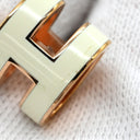 エルメス HERMES ポップアッシュ Hピアス ホワイト×ピンクゴールド GP ラッカー仕上げ ピアス ポップH H型 POP ラッカー