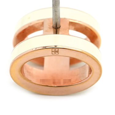 エルメス HERMES ポップアッシュ Hピアス ホワイト×ピンクゴールド GP ラッカー仕上げ ピアス ポップH H型 POP ラッカー