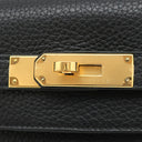 エルメス HERMES ケリー28 内縫い ブラック トリヨンクレマンス 2WAYバッグ ゴールド金具 黒 ショルダー