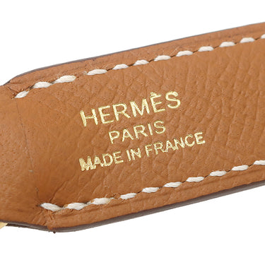 エルメス HERMES アタッシュ ソワ ゴールド ヴォーエプソン ショルダーストラップ ゴールド金具 茶 バッグアクセサリー