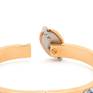 エルメス HERMES ミニクリック PM シェーヌダンクル ファニーアイスクリーム ジャスミン GP メタル エナメル バングル ローズゴールド金具