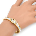 エルメス HERMES ミニクリック PM シェーヌダンクル ファニーアイスクリーム ジャスミン GP メタル エナメル バングル ローズゴールド金具