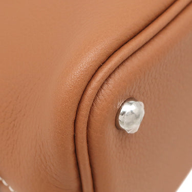 エルメス HERMES ボリード1923 ミニ ゴールド エバーカーフ 2WAYバッグ シルバー金具 新品 未使用 茶 ハンドバッグ ショルダー