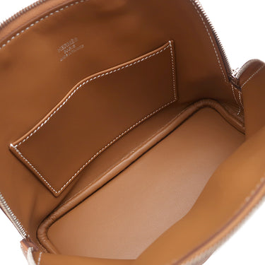 エルメス HERMES ボリード1923 ミニ ゴールド エバーカーフ 2WAYバッグ シルバー金具 新品 未使用 茶 ハンドバッグ ショルダー