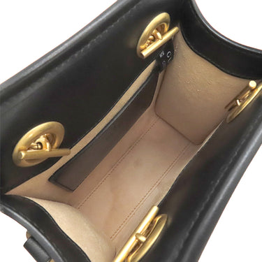 グッチ GUCCI GGマーモント キルティング 696123 ブラック レザー 2WAYバッグ マットゴールド金具 黒 ショルダー