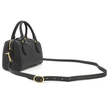 グッチ GUCCI グッチシマ ミニボストン 779769 ブラック レザー GGエンボスレザー 2WAYバッグ ゴールド金具 黒 ハンドバッグ ショルダー アウトレット品