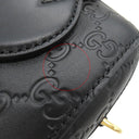 グッチ GUCCI グッチシマ ミニボストン 779769 ブラック レザー GGエンボスレザー 2WAYバッグ ゴールド金具 黒 ハンドバッグ ショルダー アウトレット品
