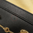 グッチ GUCCI ホースビット バケットバッグ 602118 ブラック×ベージュ レザー ショルダーバッグ ゴールド金具 黒 巾着