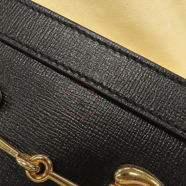 グッチ GUCCI ホースビット バケットバッグ 602118 ブラック×ベージュ レザー ショルダーバッグ ゴールド金具 黒 巾着