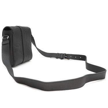 グッチ GUCCI ジャンボGG スモール メッセンジャーバッグ 760235 ブラック レザー ショルダーバッグ シルバー金具 黒