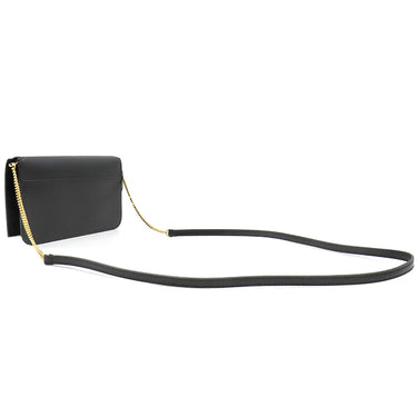 サンローラン SAINT LAURENT フォン フォルダー 635095 ブラック カーフ ショルダーバッグ ゴールド金具 黒 肩掛け