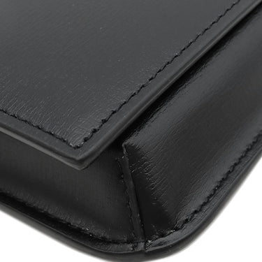 サンローラン SAINT LAURENT フォン フォルダー 635095 ブラック カーフ ショルダーバッグ ゴールド金具 黒 肩掛け