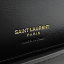 サンローラン SAINT LAURENT フォン フォルダー 635095 ブラック カーフ ショルダーバッグ ゴールド金具 黒 肩掛け