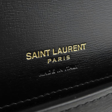 サンローラン SAINT LAURENT フォン フォルダー 635095 ブラック カーフ ショルダーバッグ ゴールド金具 黒 肩掛け
