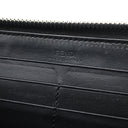 フェンディ FENDI FENDI ロゴ 7M0210 A4K3 F147M ブラック×ブラウン レザー 長財布 シルバー金具 ラウンドファスナー