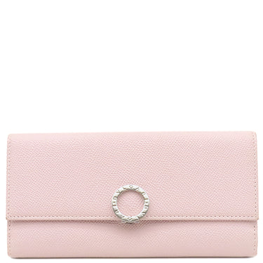 ブルガリ BVLGARI ブルガリ ブルガリ 30417 ピンク レザー 長財布 シルバー金具 二つ折り