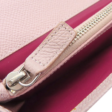 ブルガリ BVLGARI ブルガリ ブルガリ 30417 ピンク レザー 長財布 シルバー金具 二つ折り