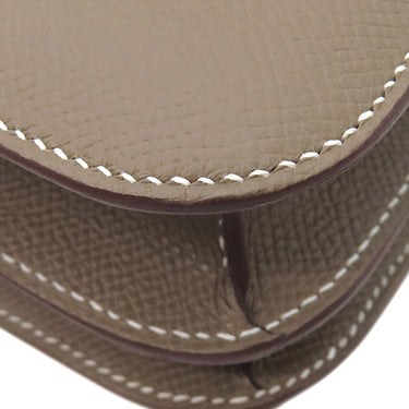 エルメス HERMES コンスタンス3 ミニ ミロワール エトゥープ ヴォーエプソン ショルダーバッグ シルバー金具 新品 未使用 グレージュ