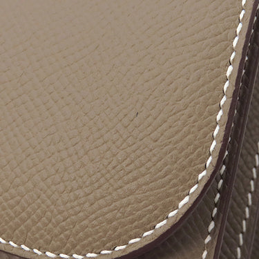 エルメス HERMES コンスタンス3 ミニ ミロワール エトゥープ ヴォーエプソン ショルダーバッグ シルバー金具 新品 未使用 グレージュ