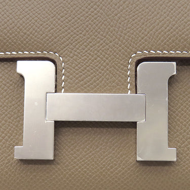 エルメス HERMES コンスタンス3 ミニ ミロワール エトゥープ ヴォーエプソン ショルダーバッグ シルバー金具 新品 未使用 グレージュ