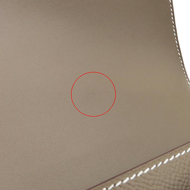 エルメス HERMES コンスタンス3 ミニ ミロワール エトゥープ ヴォーエプソン ショルダーバッグ シルバー金具 新品 未使用 グレージュ