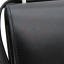 エルメス HERMES コンスタンスミニ 3 ミロワール ブラック ボックスカーフ ショルダーバッグ シルバー金具 黒