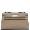 エルメス HERMES ポシェットケリー ミニ エトゥープ ヴォースイフト ハンドバッグ シルバー金具 新品 未使用 グレージュ ミニバッグ
