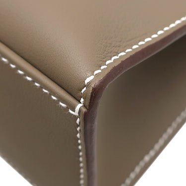 エルメス HERMES ポシェットケリー ミニ エトゥープ ヴォースイフト ハンドバッグ シルバー金具 新品 未使用 グレージュ ミニバッグ