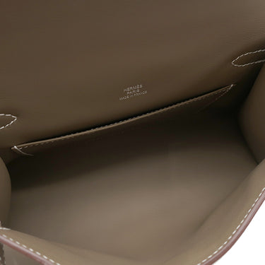 エルメス HERMES ポシェットケリー ミニ エトゥープ ヴォースイフト ハンドバッグ シルバー金具 新品 未使用 グレージュ ミニバッグ