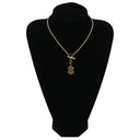 エルメス HERMES シェーヌダンクル ドレ メタル バッファローホーン ネックレス ゴールド金具 シェーヌダンクル