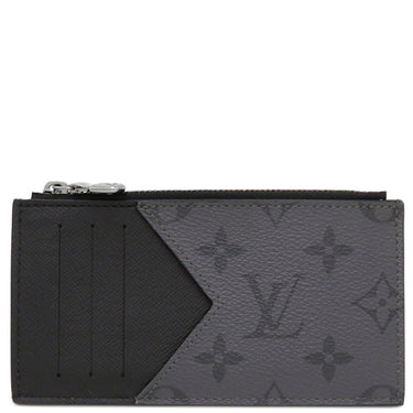 ルイヴィトン LOUIS VUITTON コインカード ホルダー M69533 モノグラムエクリプス レザー モノグラムエクリプスキャンバス モノグラムエクリプスリバースキャンバス コインケース シルバー金具 黒 グレー フラグメントケース