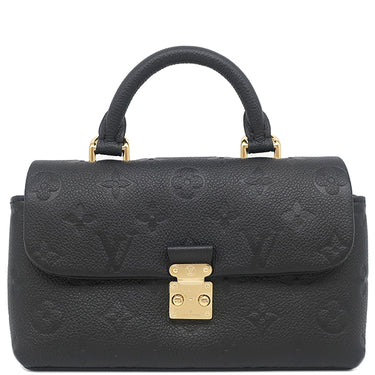 ルイヴィトン LOUIS VUITTON ナノ マドレーヌ M12144 ブラック モノグラムアンプラント 2WAYバッグ ゴールド金具 黒 肩掛け チェーンショルダー