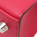 エルメス HERMES ケリー25 外縫い ローズエクストリーム ヴォーエプソン 2WAYバッグ シルバー金具 ピンク