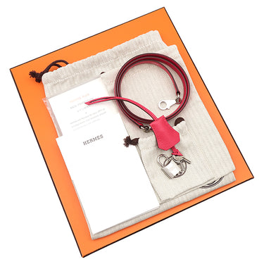 エルメス HERMES ケリー25 外縫い ローズエクストリーム ヴォーエプソン 2WAYバッグ シルバー金具 ピンク