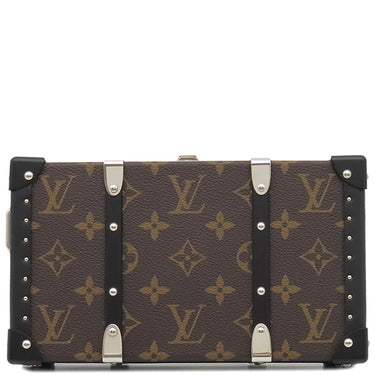 ルイヴィトン LOUIS VUITTON ウォレット トランク M20250 モノグラムマカサー モノグラムマカサー クラッチバッグ シルバー金具 茶 黒