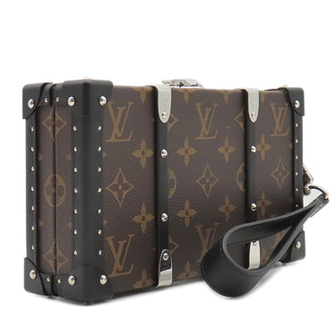 ルイヴィトン LOUIS VUITTON ウォレット トランク M20250 モノグラムマカサー モノグラムマカサー クラッチバッグ シルバー金具 茶 黒