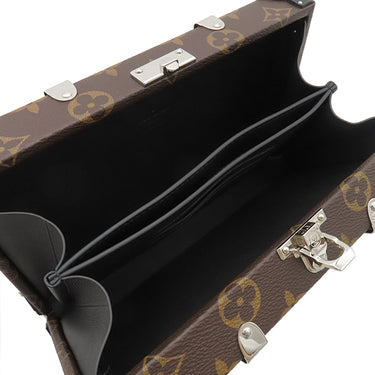ルイヴィトン LOUIS VUITTON ウォレット トランク M20250 モノグラムマカサー モノグラムマカサー クラッチバッグ シルバー金具 茶 黒