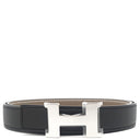 エルメス HERMES ミニコンスタンス H ブラック×エトゥープ ヴォースイフト ヴォーエプソン #80 ベルト シルバー金具 黒 グレージュ リバーシブル