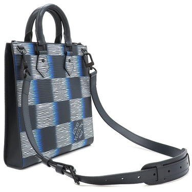 ルイヴィトン LOUIS VUITTON サックプラ クロス M23957 ブルーグラデーション レザー ダミエラッシュ 2WAYバッグ ブラック金具 黒 ショルダー エピXL