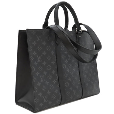 ルイヴィトン LOUIS VUITTON サックプラ 24H M47059 モノグラムエクリプス モノグラムキャンバス モノグラムエクリプス トートバッグ シルバー金具 黒 ショルダーバッグ 肩掛け